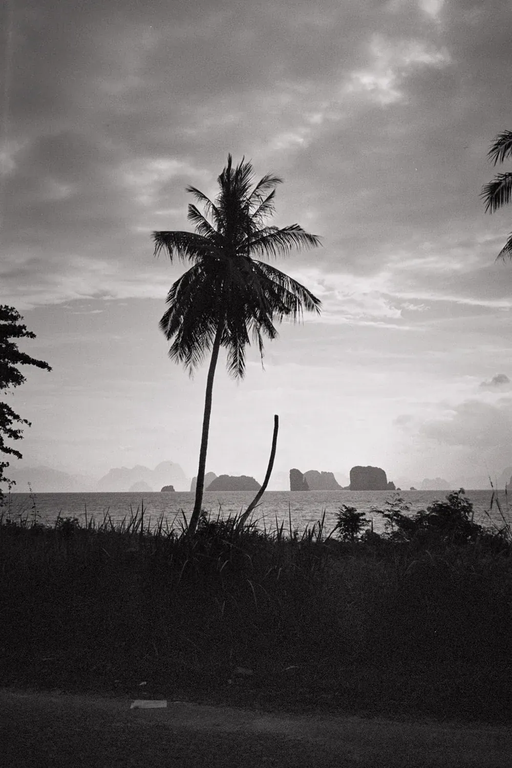 Picture of thai film photo, black and white.