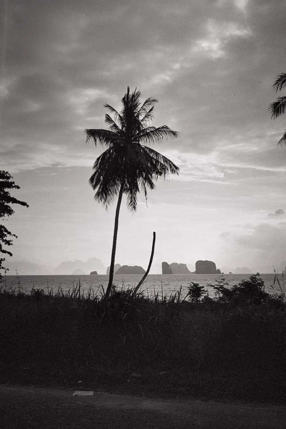 Picture of thai film photo, black and white.